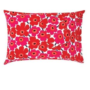 Marimekko Mini Unikko Pillowcases- Standard - Red Poppy Pattern - REDUCED PRICE